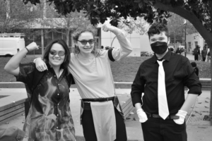 Students show their spirit by dressing in costume. 
