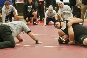 Wrestlers match up on Feb. 11 at the West Alameda County Conference championships.